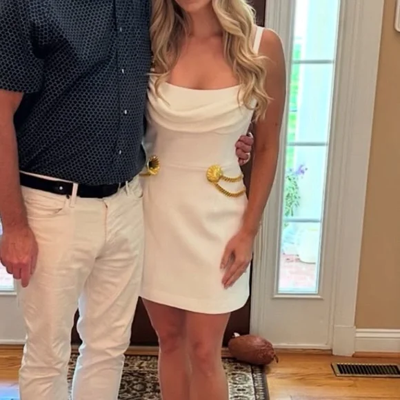 Rebecca Vallance Chelsea Strap White Mini Dress size 6 - Picture 4 of 9